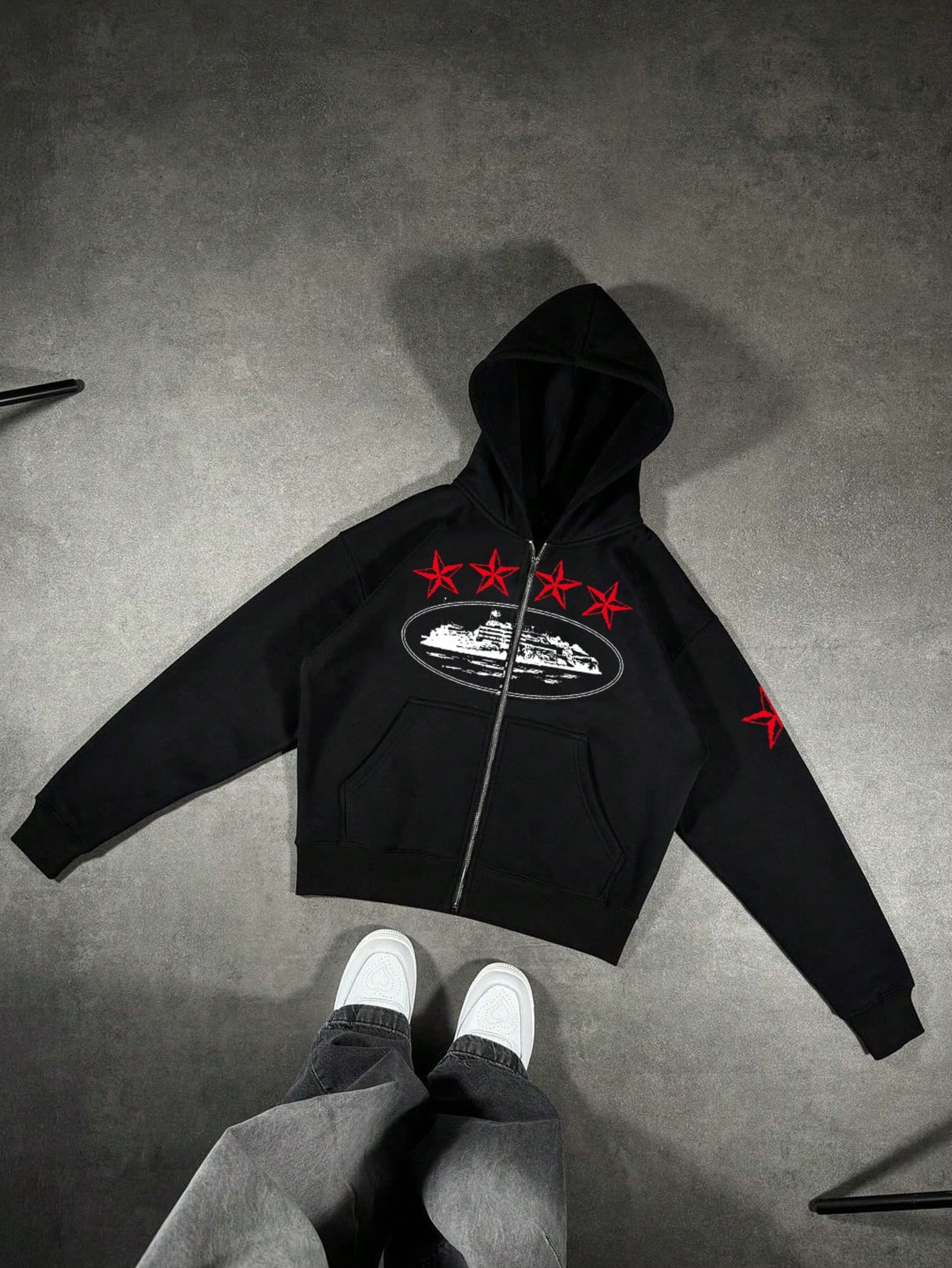 Fear Of God Essential - Men Casual Zip Up Hooded Sweatshirt