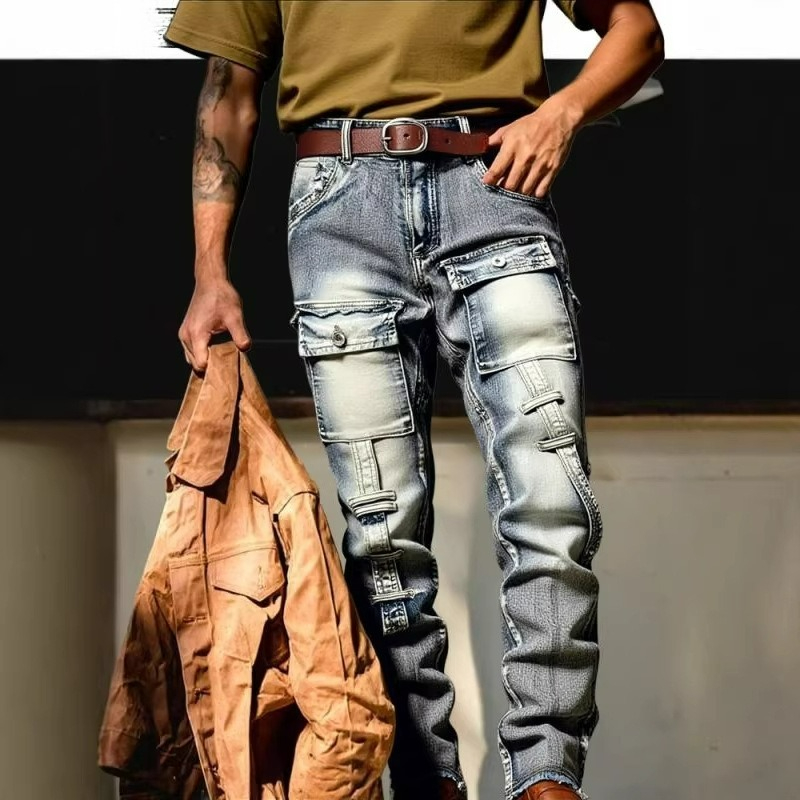 Men's Distressed Washed High S - огляд і ціна Streetwear Brand America