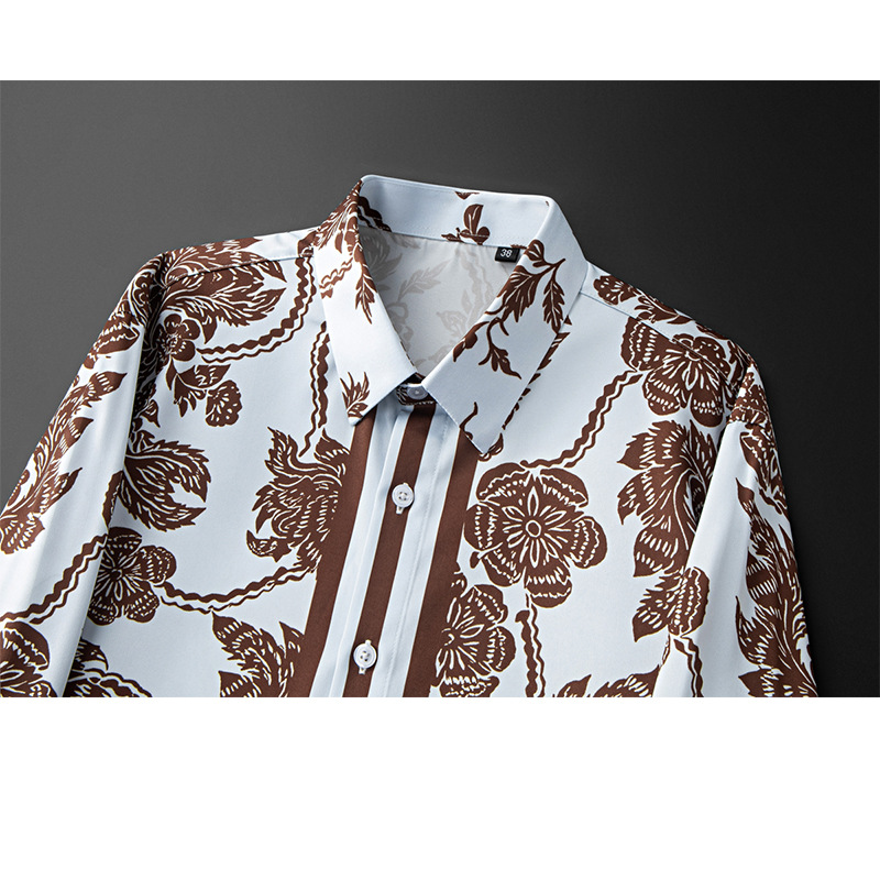 Brand Flower Printed Men's Shi - огляд і ціна Streetwear Brand Flower