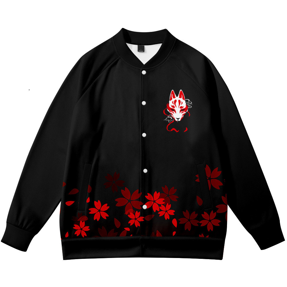 Coats Anime Flower Fox 3D Prin - огляд і ціна Streetwear Brand Flower