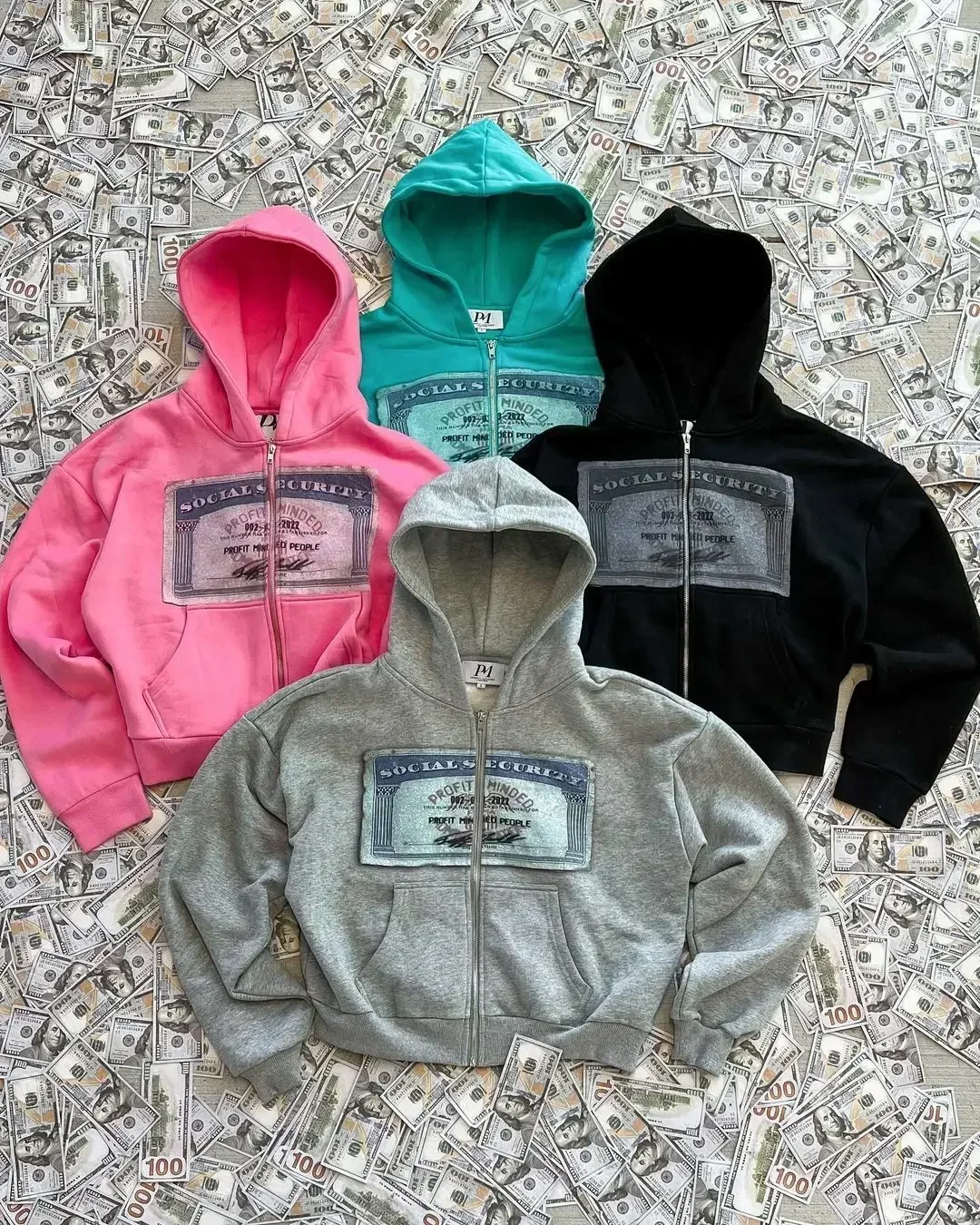 Dollar printed red new hooded  - огляд і ціна Fear Of God Essential